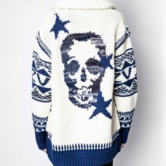 Zadig & Voltaire Ella Mawp Skull Cardigan - Picture 1 of 12